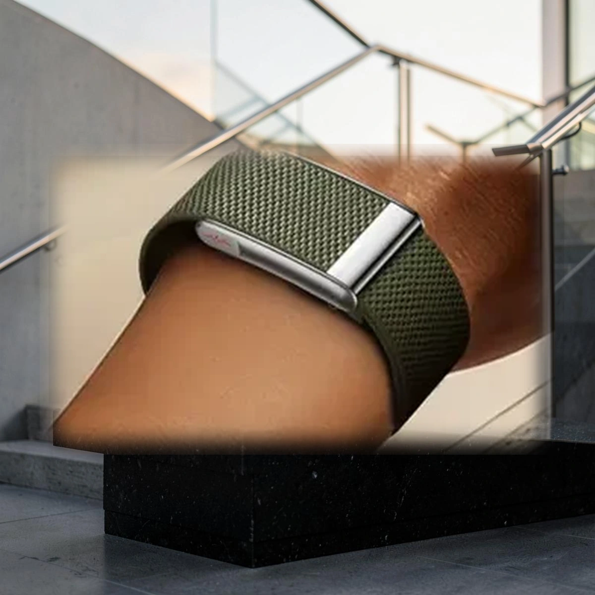 Bracelet connecté PULSE Loop Vert — ECG + PPG · iOS & Android